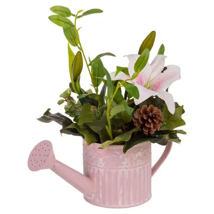 Maceta con flor artificial 27x16x34 - 1