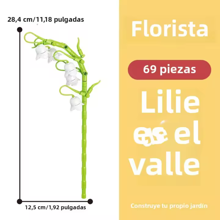 Juguetes De Ensamblaje Para Niños Bloques De Construcción De Flores Falsas Arreglo Floral Decoraciones Y Regalos De Festividades Para Niños Edad Recomendada 6-12 Años Material ABS Plástico Unisex - 1