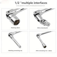 Llave De Fijación Rotativa Ajustable 1/2" En Bronce CR-V Acero Profesional Extensión De Cabeza Para Barra De Fijación - details 5
