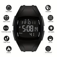 Reloj Digital Para Hombre Deportivo Al Aire Libre Resistente Al Agua Con Pantalla LED Y 5D Pedometro Contador Regulable Reloj Electrónico - details 5
