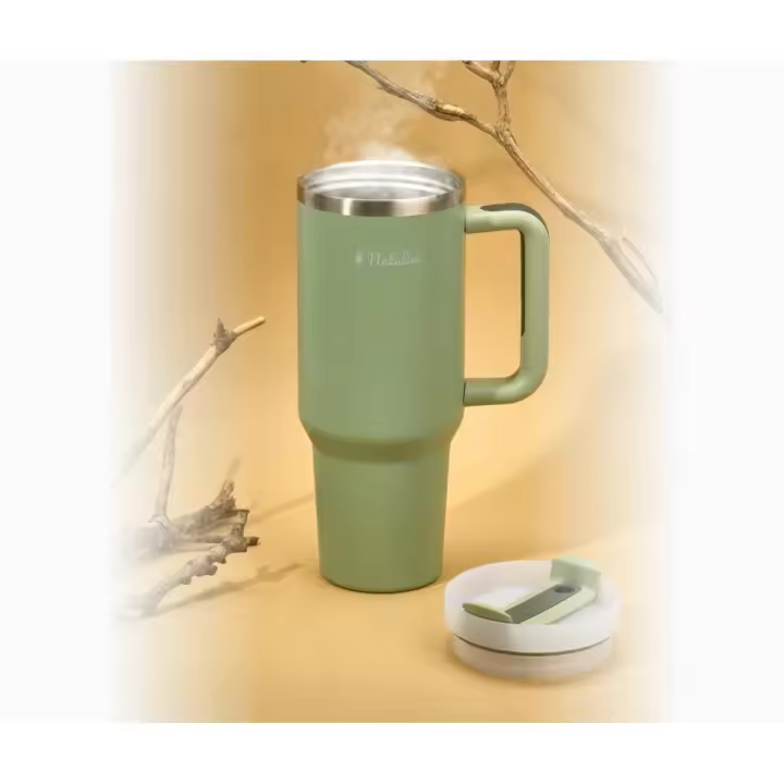 Natulim Vaso Térmico 1 L - Termo de Acero Inoxidable para Café, Té y Bebidas Frías - Ideal para Oficina, Deporte y Viajes - Aislamiento Térmico, Zero Waste y Antigoteo - Regalos Originales - Ecológico y reutilizable fácil de usar - 1