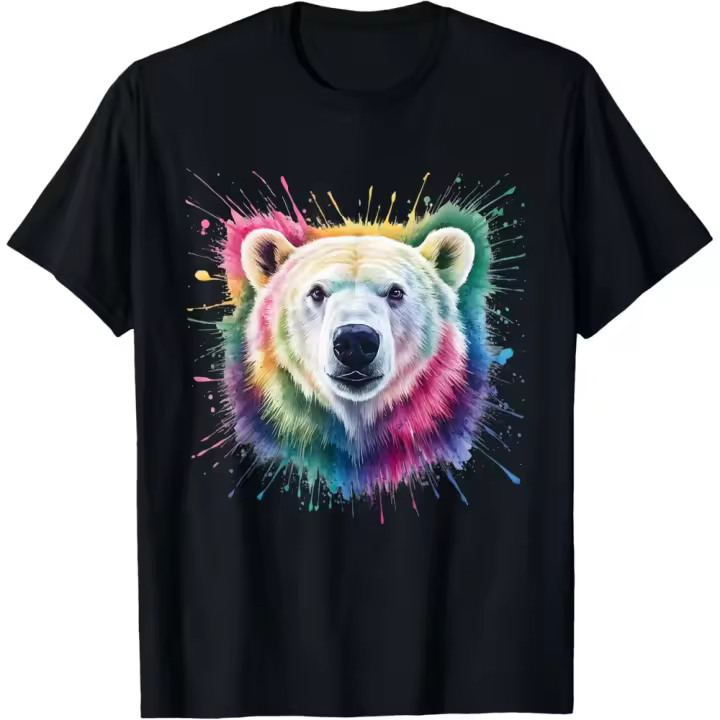Camiseta de Manga Corta, 100% Algodón, Ropa Unisex para Hombres y Mujeres en 5 Tallas, Camiseta Negra, Cuello redondo con estampado. - 1