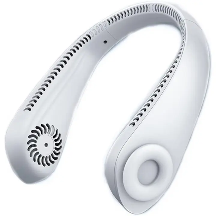 Ventilador de cuello portátil sin aspas, ventilador sin aspas manos libres, nuevo diseño de auriculares manos libres personales de refrigeración sin aspas mini ventiladores para oficina al aire libre T - 1