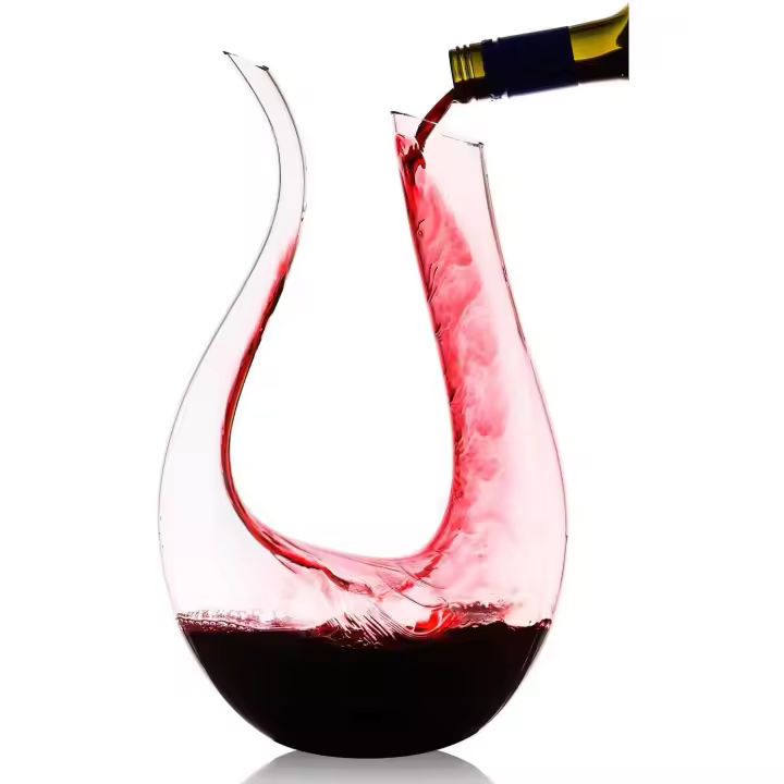 Decantador de vino, jarra para vino tinto, cristal sin plomo, aireador de vino, regalos, accesorios para vino (1500 ml) - 1
