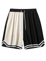 Shorts De Baloncesto Para Hombres Con Patrón Colorblock Y Rayas Secado Rápido Cintura Con Cordón Bolsillos Para Gimnasio Y Running - details 15