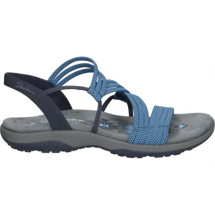 SKECHERS | Sandalias Planas Skechers Reggae Slim Skech Appeal para Mujer – Sandalia en Color Azul Marino y Negro – Sandalias de Verano sin Cierre – Slip On – Vegan – Cómodas y Versátiles – Casual – Modelo 41180-NVY - 1