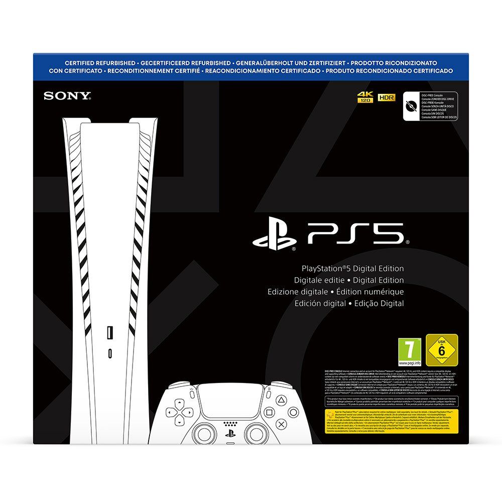 Consola PS5 DIGITAL 825Gb (Chasis A) Reacondicionamiento CERTIFICADO por PlayStation.