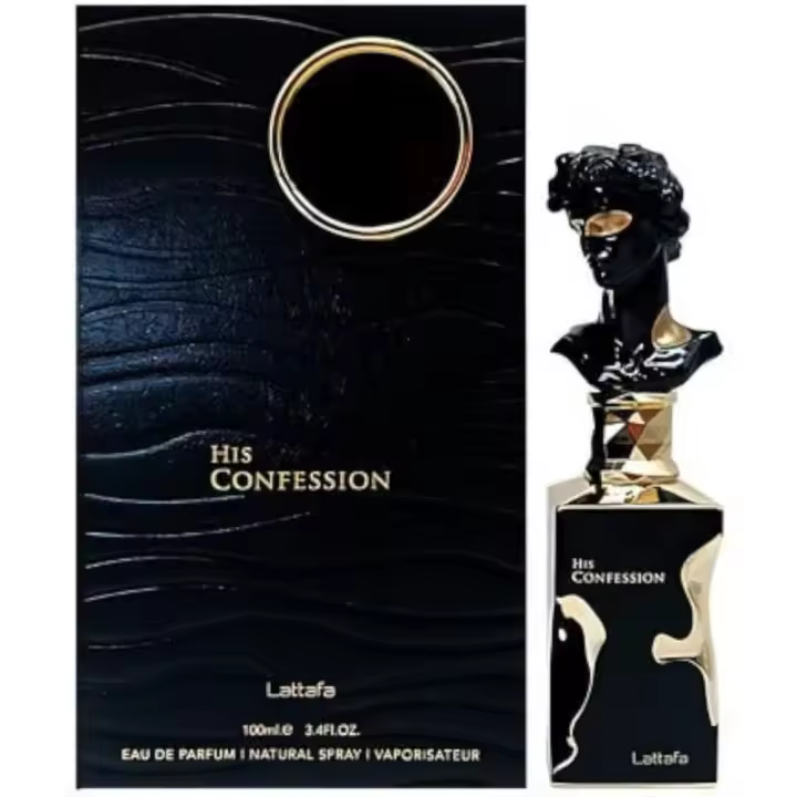 Perfume Árabe His Confession Lattafa EDP 100ml | Masculino con Notas Amaderadas y Especiadas | Sofisticado y Exclusivo - 1