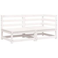 vidaXL Sofá de jardín de 2 plazas madera maciza de pino Pino natural, Pino blanco, Marrón pino Conjunto Terraza Muebles Jardín Exterior Juego de Muebles de jardín Mueble Jardín Exterior Muebles de Salon Exterior - details 1