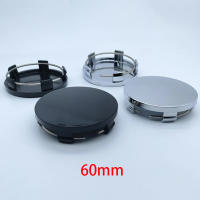 4Pcs 60mm Tapas De Centro De Eje Para Ruedas De Coche Universales En Negro Y Plateado Adecuadas Para La Mayoría De Los Vehículos Piezas De Repuesto Para Neumáticos Y Ruedas - details 1