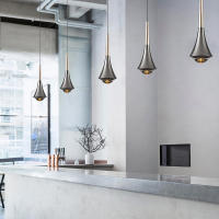 Lámpara Colgante LED Moderna Para Decoración De Habitación Con Bombilla COB Instalación Por Cuerda Material Aluminio - details 5