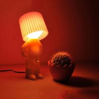 Lámpara Nocturna Creativa De Diseño Para Mesa De Hotel En Forma De Niño Malo Luz De Mesa Con Interruptor E14 Bajo Requiere Luz LED Incluida Decoración Para Dormitorio - details 2