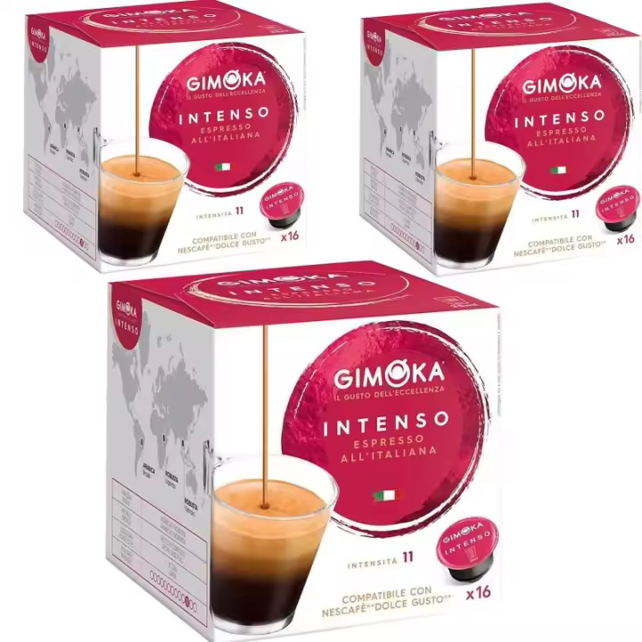 3 cajas Espresso Intenso Gimoka, Dolce Gusto compatible 16 cápsulas - 1