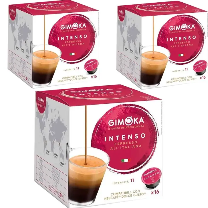3 cajas Espresso Intenso Gimoka, Dolce Gusto compatible 16 cápsulas - 1