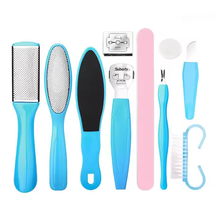 Kit De Pedicura Profesional 10 En 1 Para Pies Con Raspador De Piel Muerta Y Cuidado De Uñas De Acero Inoxidable Herramienta De Manicura Y Pedicura - 1