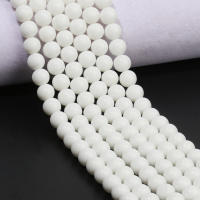 Talismán De Onix Blanco Redondo Suave Piedra Natural Para Creación De Joyas Pulsera Collar Accesorio Espaciador 4/6/8/10/12mm - details 5