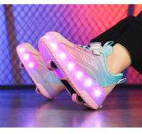 Zapatillas LED Para Niños Y Niñas Zapatos Deportivos Con Luces USB Cargables Para Outdoor Parkour Y Patinaje En Roller Talla True Fit Material Superior De Tela Y Suela EVA - details 12