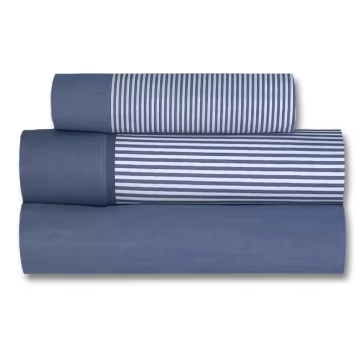 Juego De Sábanas Greco Azul de Paduana, Algodón y Poliéster, Tacto Suave, No Hace Bolitas, 144 Hilos, antipilling - 1