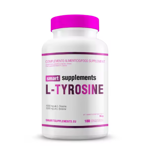 L-Tyrosine (L-Tirosina) 1500mg - 100 Cápsulas Vegetales Smart Supplements. - 1
