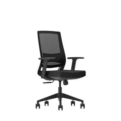 Cromad Silla de Oficina Senior Se2000 - Soporte Lumbar Ajustable - Respaldo de Malla - Reposabrazos en Forma de T - 1