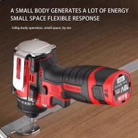 Taladro Eléctrico Inalámbrico De 18V Con Motor Brushless 80N.m Herramienta Eléctrica Para Perforar Y Tirar Pilas Recargables - details 4