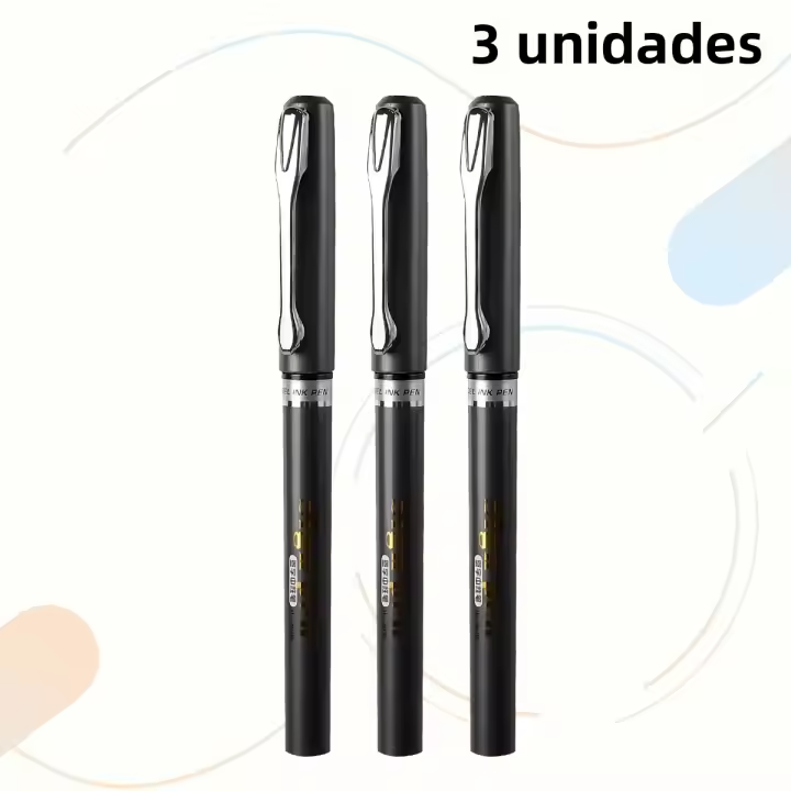 Lápices De Gel Negros Brillantes WQN Tamaños 3/6/12PCS Escritura Suave Secado Rápido Impermeables Para Exámenes Y Oficina - 1