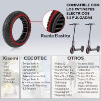 2 Piezas Neumático sólido de 8.5 pulgadas para Patinete Electrico Rueda de 8,5 Pulgadas, Rueda de Repuesto Antipinchazo, Neumáticos de Reemplazo delantero/trasero Compatible con Xiaomi M365 y PRO, Ducati, Lexgo, Vivobike,  (Rojo) - details 1