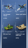 SEMBO 942PCS Bloques De Construcción Transformables Mecha Defensor Deformación Juguetes Educativos Para Niños Helicóptero Barco Tanque Regalos Para Niños - details 5