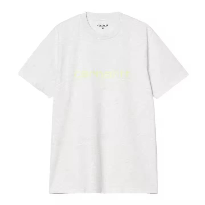 Camiseta Gris Carhartt Script T-Shirt Ash Heather - Air Green - 1