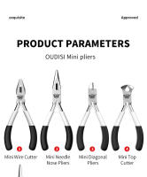 Juego De 8 Piezas De Aretes Para Joyería Mini Carbono Acero Con Nariz Plana Y Aguda 5 Pulgadas Herramientas Para El Hogar Y Artesanía - details 9