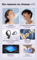 MINISO X33 Auriculares Bluetooth 5.4 Inalámbricos Truly Con Micrófono Bass HiFi Deportivos Caja De Carga Impermeables - details 1