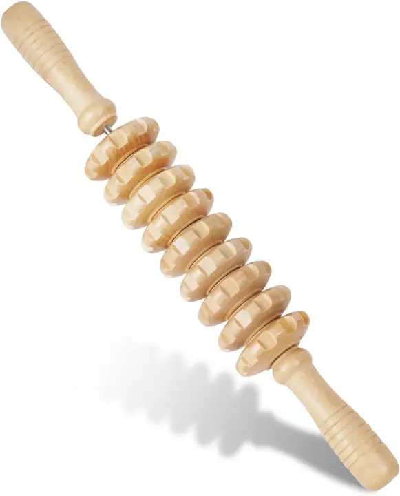 Rodillo De Masaje De Madera Manual Para El Alivio De La Contractura Muscular Y La Circulación Sanguínea Mejora La Relajación Y Elimina La Celulitis - 1
