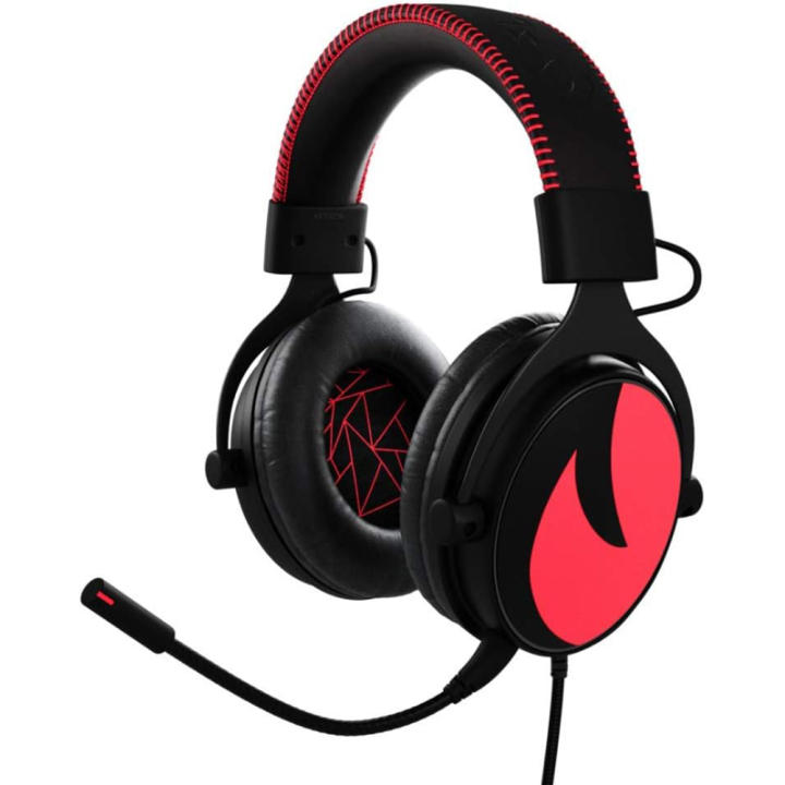 Flamefall Asterion - Auriculares gaming HD 7.1 con drivers de 53mm, micrófono con cancelación de ruido y almohadillas espuma viscoelástica con estructura de aluminio PS4 XBOX PC NINTENDO SWITCH MOBILE DEVICES
