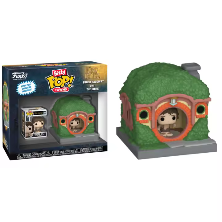 FUNKO BITTY POP! TOWNS: EL SEÑOR DE LOS ANILLOS - FRODO EN LA COMARCA, 83685, TIENDA CON LICENCIA OFICIAL - 1