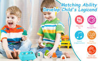 Juguete Educativo Montessori Para Niños Caja De Colores Y Formas Con Dinosaurios Juego De Aprendizaje Temprano Para Bebés - details 9
