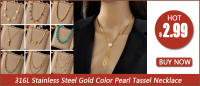 Collar Colgante De Bolas De Acero Inoxidable 316L Color Oro Para Mujer Joyería De Moda Cadena Clavícula Regalo De Fiesta - details 4