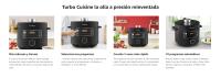 Moulinex Turbo Cuisine Olla a presión, CE754810, ahorro energético, diseño de tazón esférico, interfaz intuitiva, función de olla a presión de alta velocidad, 10 programas automáticos, cocción antiadherente sin monitor - details 1