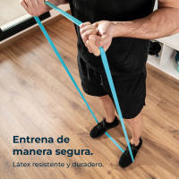 Set de 4 cintas elásticas de resistencia: 15 Kg - 60 Kg, látex, con bolsa de transporte - DrumFit - details 4