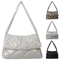 Bolso De Hombre Para Mujer En Nylon Suave With Correa Ajustable Gran Capacidad Estilo Moderno Para Uso Diario En La Oficina Colores Disponible: Plata Champán Blanco Negro - details 8