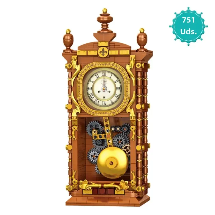 Bloques De Construcción Clásicos Retro Swing Clock 751PCS Con Péndulo Regalo Para Niños Y Adultos Set De Bloques De Construcción Pequeños Compatible Con Lego - 1