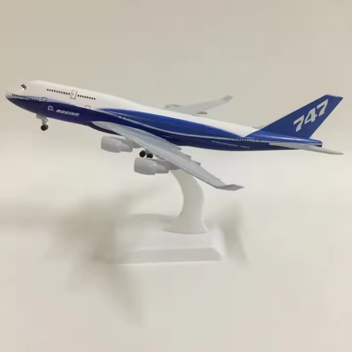 Modelo De Avión 747 B747 Prototipo De Aerolíneas Adornos Regalo Miniatura De Vuelo 20CM Juguete De Avión De Metal Para Niños Y Coleccionistas - 1