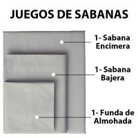 Aicasa - Juego de Sábanas, Set de Sabanas con 3 Piezas, Sábana Bajera Ajustable, Sábana Encimera y Funda de Almohada Larga, 3 Piezas, 100% Poliéster,Hipoalergénicas, Modelos Lisos para Cama 90/105/135/150cm - details 0