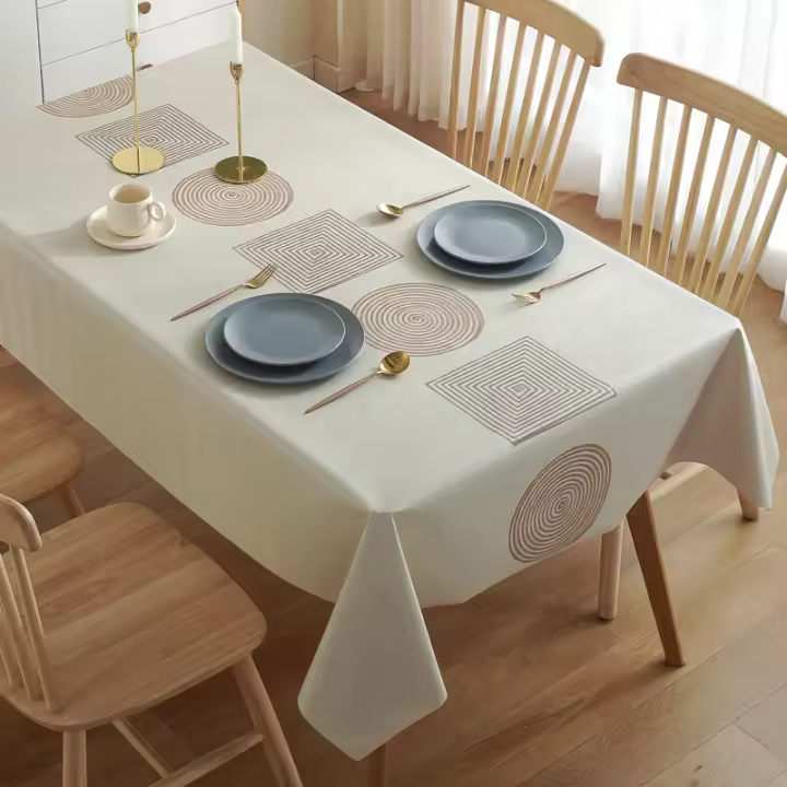 Mantel Impermeable De Serie Mandalas Antideslizante Y Grueso Rectangular Para Hogar Y Fiestas Estilo Japonés Uso Versátil - 1