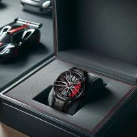 Reloj De Pulsera De Cuarzo Para Hombres Estilo Deportivo Y Cool Correa De Cuero Simple Y Elegante Sin Agujas Resistente Al Agua - details 0