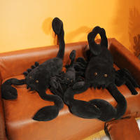 Grande Escorpión Negro De Peluche Realista Juguetes Simulación Animal Muñeco Regalo Para Navidad Cumpleaños Creativo Y Original Para Todas Las Edades - details 8