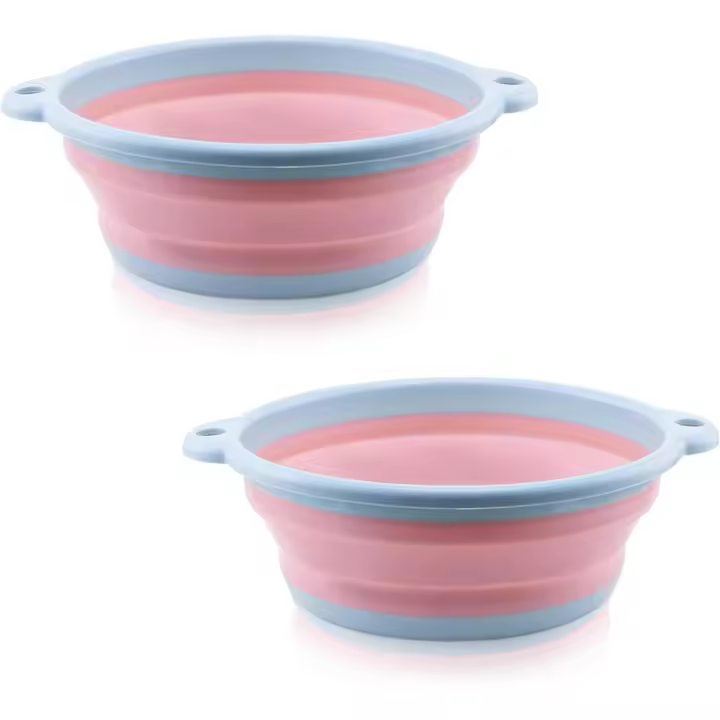 Fregadero plegable, paquete de 2, 5 L, plegable para Exterior Cuenca, multiusos, Cubeta de plástico portátil - 1
