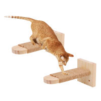 Escalera De Madera Para Gatos Con Cuerda De Sisal Y Árbol De Rascado Mobiliario Para Mascotas Adecuado Para Gatitos Y Gatos Domésticos - details 0