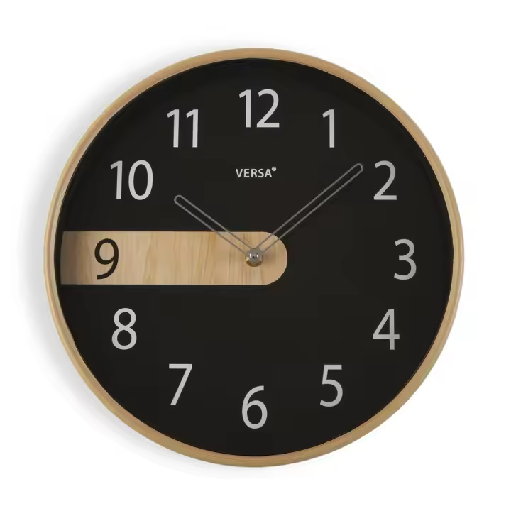 Reloj de Pared Versa Negro Plástico Cuarzo 4,3 x 30,5 x 30,5 cm - 1
