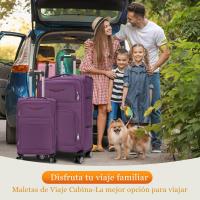 Artree | Juego de Maletas de Tela 4 Piezas. Set Maletas de Viaje de Tela Cabina Trolley 18" 20" 24" 28" - details 5
