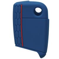 Banner - Funda silicona mando llave del coche 3 botones compatible con VW Golf 7 Azul oscuro